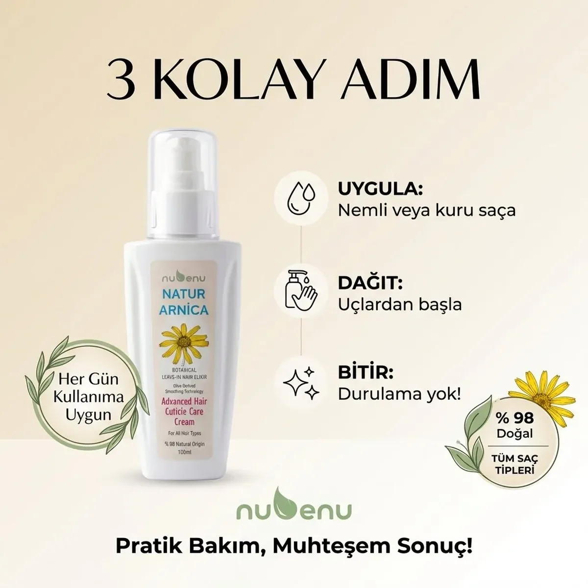 Durulanmayan Saç Bakım Kremi 100ml - Görsel 8