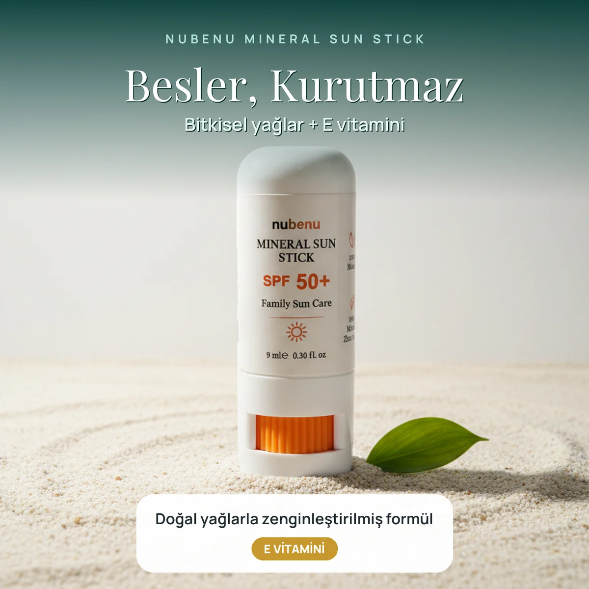 Doğal yağlarla zenginleştirilmiş güneş koruyucu