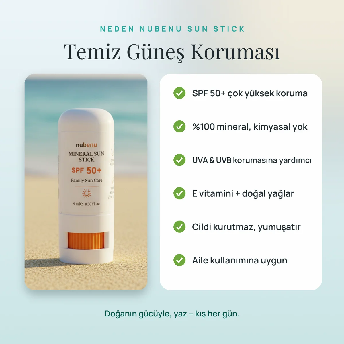 Mineral sun stick faydaları