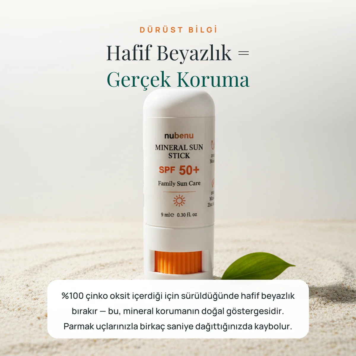 Mineral güneş kremi beyazlık bilgisi